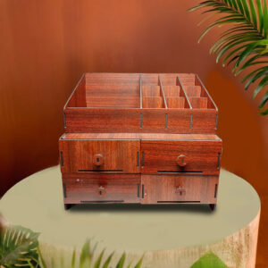 Wooden Makeup Organizer Box